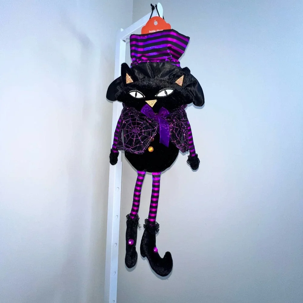 Pier 1 Imports Scary Black Cat Wine Bottle Travel Carrier